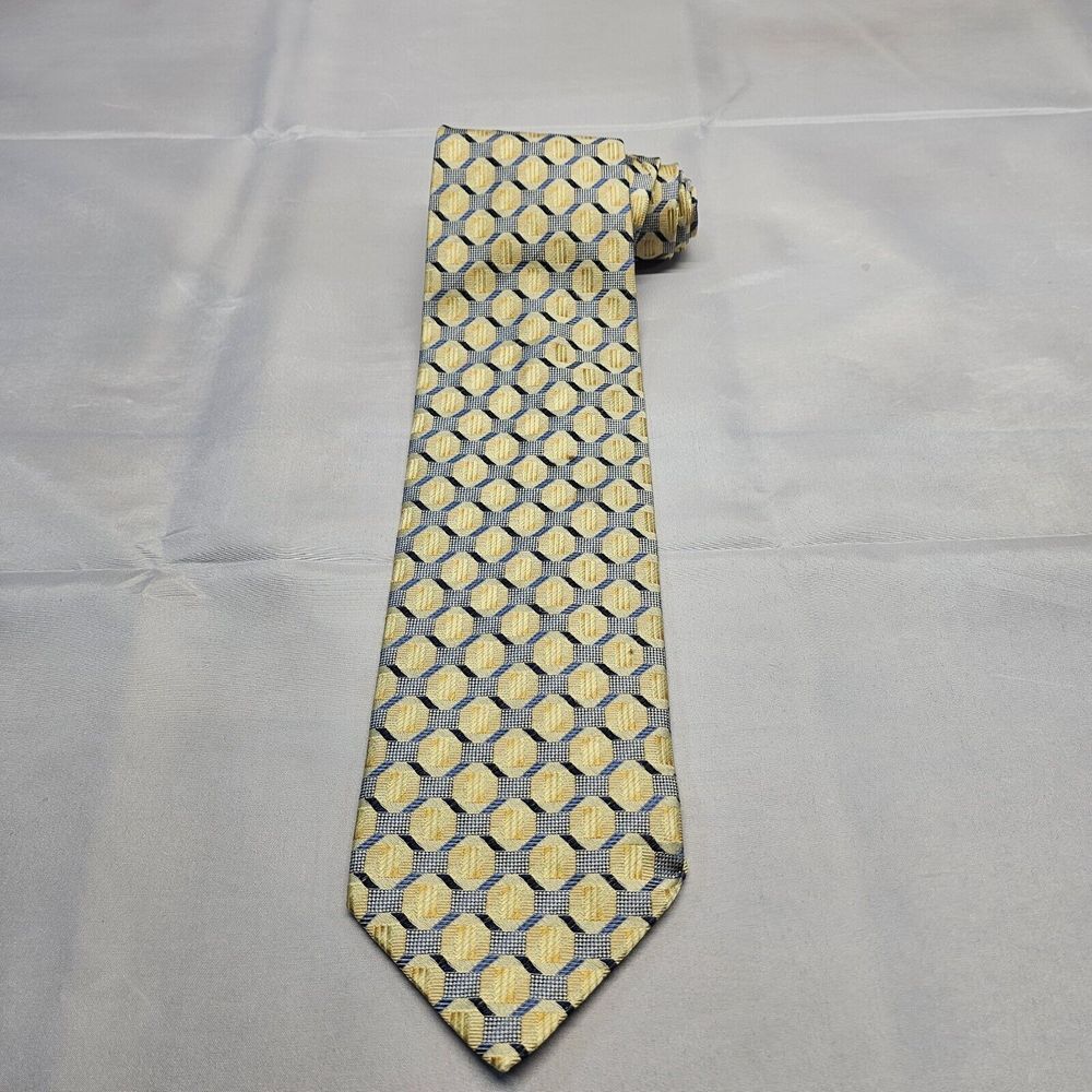 Zanetti Cravatte Mens Italian 57x4 Geometric Design